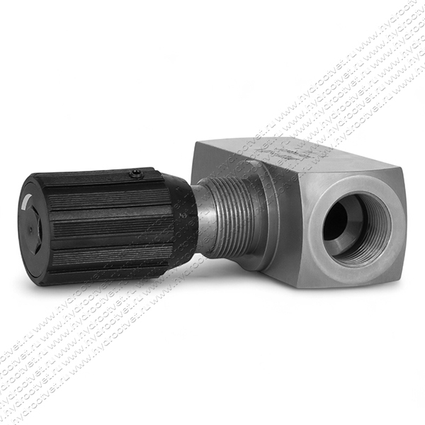 DRV20-1-10/V - Дроссель трубного монтажа c рукояткой, G1, обратный клапан - есть