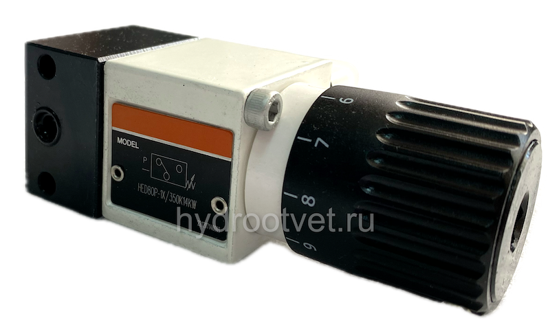 HED8OP-1X/200K14KW - Реле давление поршневое регулировка до 200 бар, монтаж на плиту, регулирующий элемент рукоятка со шкалой