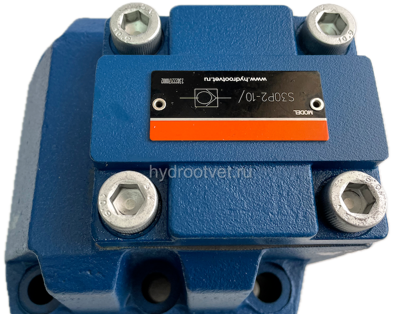 S30P2-10/ - Обратный клапан для монтажа на плиту Ду32, давление открытия 1,5 бар, уплотнение NBR