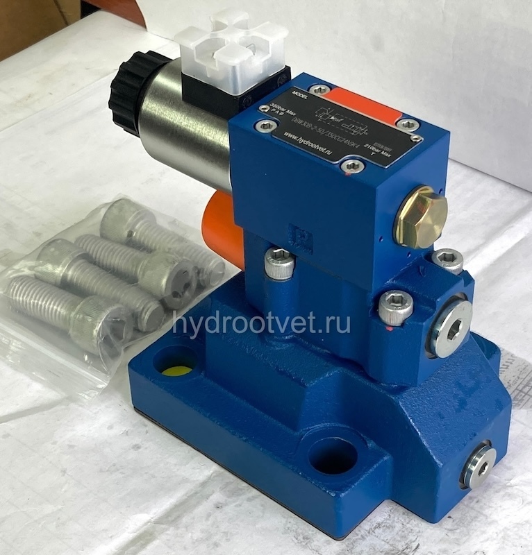 DBW30A2-5X/315CG24N9K4 - Предохранительный клапан Ду32 с давлением настройки до 315 бар, управление - X и Y - внутренние с разгрузкой A = закрыт с электроуправлением G24