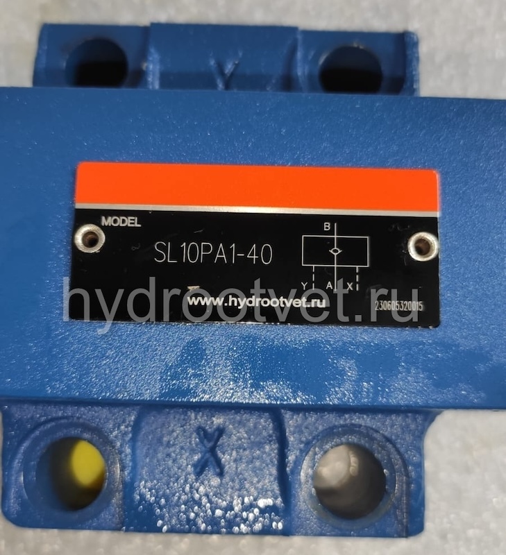 SL10PA1-40 - Гидрозамок для монтажа на плиту Ду10, дренаж - L = есть, А = с предварительным открытием (стандартный вариант), давление открытия 1,5 бар