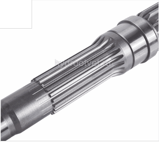 A4VG125 DRIVE SHAFT L313.5，T18,T26 - Приводной вал L=313.5мм, T18, T26