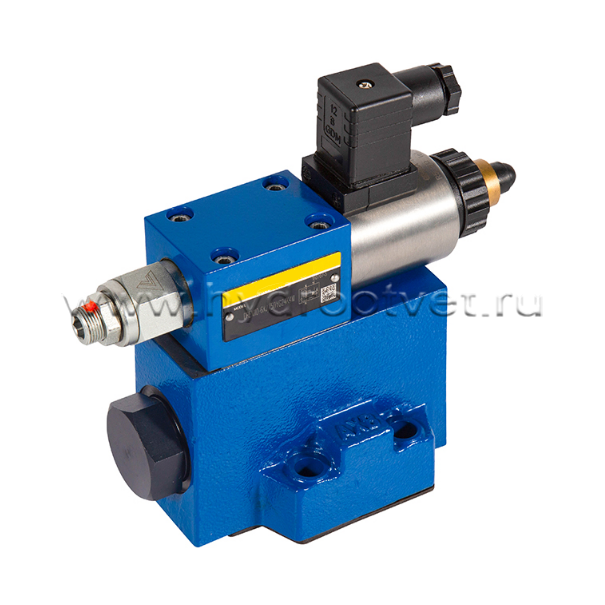 DREM10-6X/315YG24-8K4V - Пропорциональный редукционный клапана c предохранительным клапаном без усилителя, Ду10, давление регулировки до 315 бар, обратный клапан - есть, уплотнение V = FKM, сигнал управления -8 = 800 мА (вместо серии 5X)