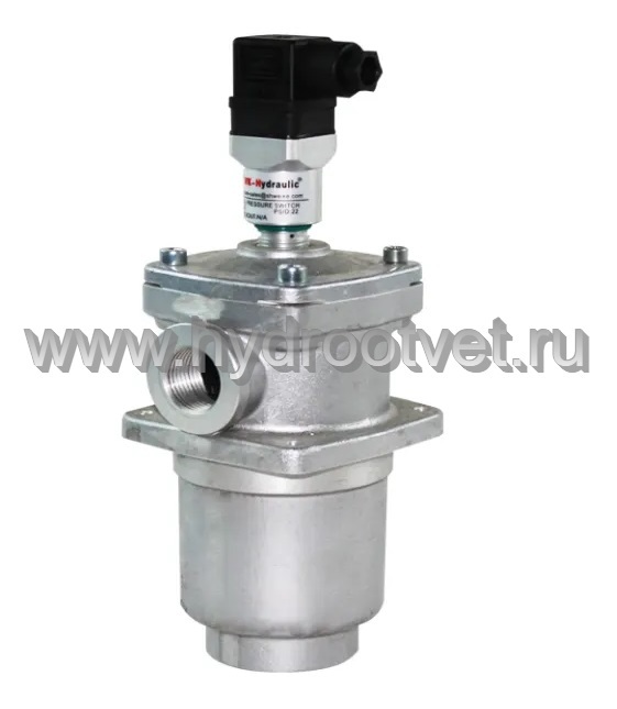 WKRFBN/HC330DL10D1.X/-L24 AL - Сливной фильтр гидравлический одинарный модели RF с алюминиевым корпусом тонкость фильтрации 10 мкм, типоразмер 330, вид присоединения: фланец SAE 2'' (DN50), материал корпуса - алюминий, рабочее давление до 25 бар, визуальн