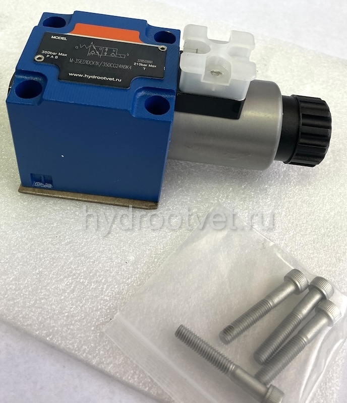 M-4SED10Y1X/350CG24N9K4 - Гидрораспределитель седельного типа Ду 10 с электроуправлением (на 350 бар), схема Y, уплотнение NBR