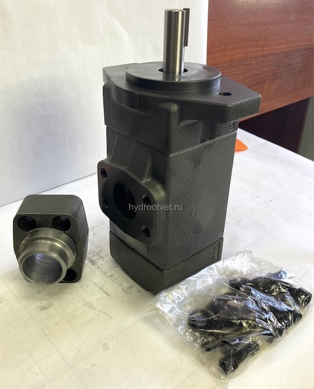 PV2R11-6/17RBAU1 - Пластинчатый нерегулируемый насос сдвоенный с рабочим объемом 6,1+16,9 см3, взаимозаменяем с насосом НПл 5-16/16
