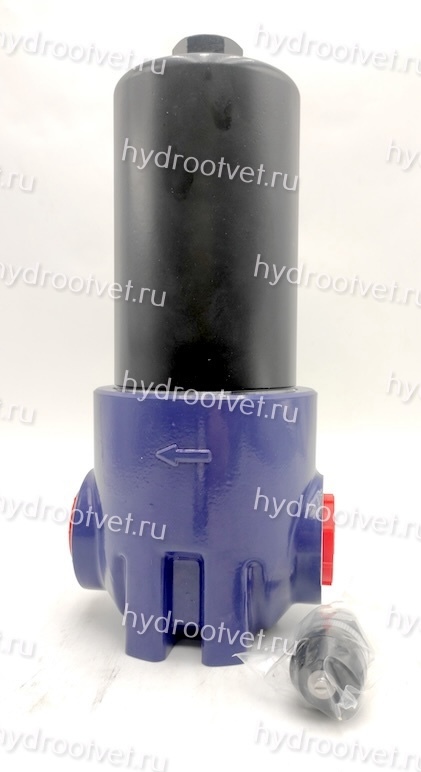 WKLFBN/HC110IC10D1.1/-L24 - Линейный фильтр гидравлический одинарный модели LF тонкость фильтрации 10 мкм, типоразмер 110, вид присоединения: резьба G3/4, материал корпуса - алюминий, рабочее давление до 100 бар, визуально-электрический (лампа с напряжени