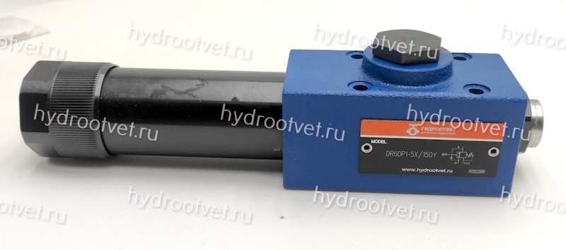 DR6DP1-5X/150Y - Редукционный клапан Ду 6 трехлинейный, прямого действия с давлением настройки до 50 бар, с элементом регулировки: 1 = рукоятка, обратный клапан - есть