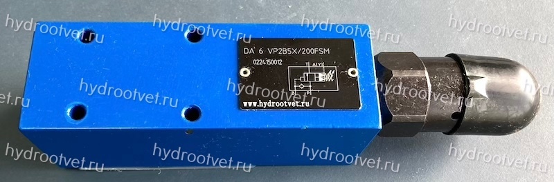 DA6VP2B5X/100FSM - Разгрузочный предохранительный клапан Ду6 с давлением настройки до 100 бар, подключение насоса в канал P