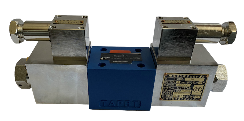 G2-GD-4WE10E31/CG24N9 - Гидрораспределитель во взрывобезопасном исполнении золотниковый Ду 10 с электроуправлением G24, схема E (44), возврат - пружинный