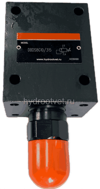 DBDH8G1X/315 - Предохранительный клапан прямого управления Ду8, давление регулировки до 315 бар, тип монтажа - резьбовой, элемент регулировки H = рукоятка