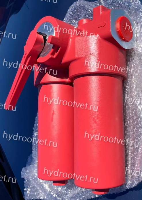 WKDFDKBN/HC60QLC5D1.X/-L24 - Напорный фильтр гидравлический сдвоенный модели DFDK тонкость фильтрации 5 мкм, типоразмер 60, вид присоединения: резьба G3/4, материал корпуса - чугун, рабочее давление до 315 бар, визуально-электрический (лампа с напряжением