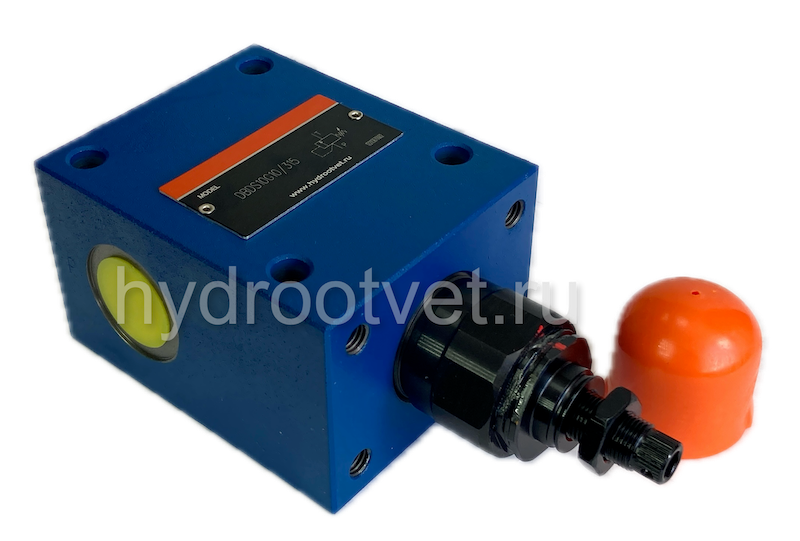 DBDS10G1X/400 - Предохранительный клапан прямого управления Ду10, давление регулировки до 400 бар, тип монтажа - резьбовой, элемент регулировки S = винт