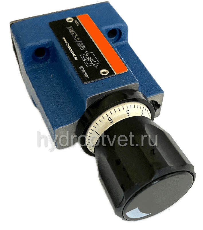 2FRM6B76-3X/6QMV - Регулятор расхода Ду 6 для монтажа на плиту, номинальный расход 6 л/мин, B = без доп. канала (стандарт), обратный клапан - M = нет