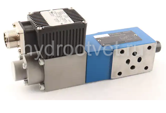 ZDBEE6VP2-1X/200G24K31M - Пропорциональный предохранительный клапан Ду6 (расход до 30 л/мин), давление регулировки до 200 бар, встроенные усилитель = есть, монтаж - модульный