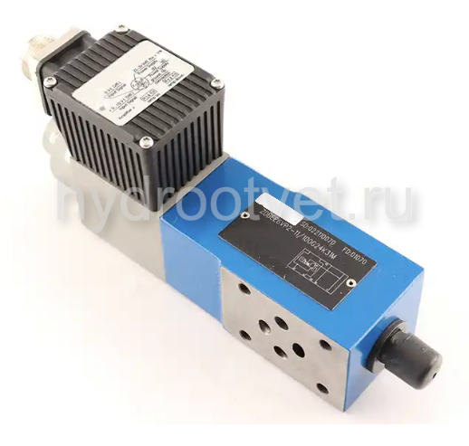 ZDBEE6VP2-1X/315G24K31M - Пропорциональный предохранительный клапан Ду6 (расход до 30 л/мин), давление регулировки до 315 бар, встроенные усилитель = есть, монтаж - модульный