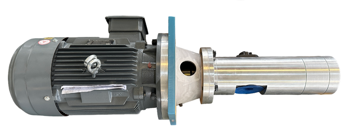 EHSAJ210R36U2PY+YE3-160L-2(380V,50HZ) - Трехвинтовой насос модели EHSAJ210R36U2PY в сборе с электродвигателем YE3-160L-2 (380В, 50Гц), включая муфту, опору и ''стакан'', ~250 л/мин, давление 2,5МПа с предохранительным клапаном, вертикальное исполнение, по