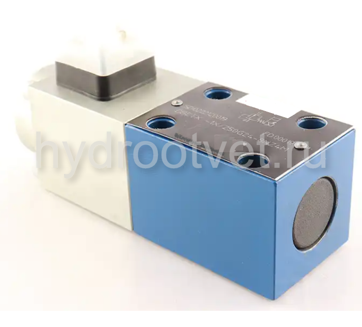 DBETX–1X/315G24–8NZ4M - Пропорциональный предохранительный клапан (расход до 1 л/мин), давление регулировки до 315 бар, сила тока на катушке 0.8 A max