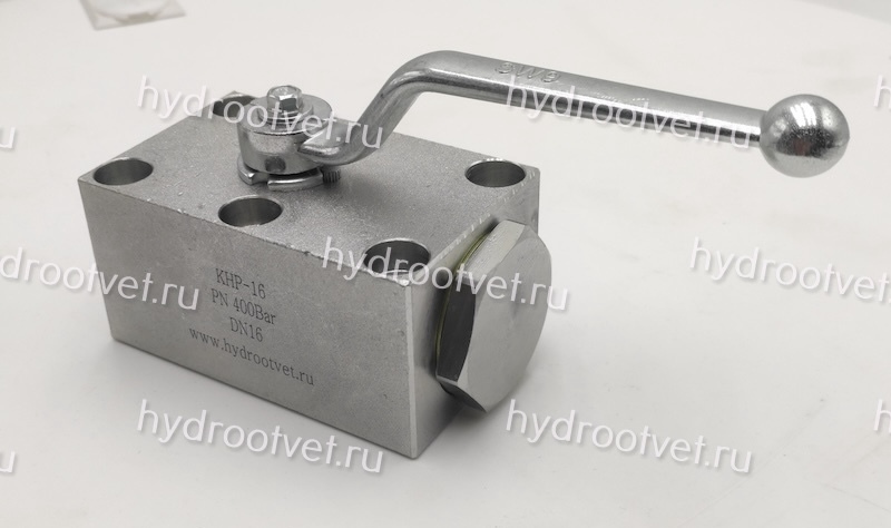 KHP-16 - Шаровой кран 2/2 на высокое давление, на плиту Ду16