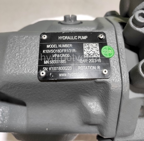 A10VSO18DFR1/31R-VPA12K01 - Насос аксиально-поршневой регулируемый с наклонной шайбой, рабочий объем 18 см3, DFR1 = регулятор давления и расхода, канал Х заглушен, номинальное давление 280 бар
