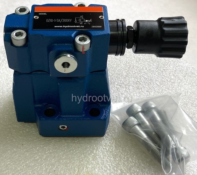 DZ10-1-5X/100 - Клапан последовательности непрямого действия Ду10, с обратным клапаном с давлением регулировки до 100 бар, каналы управления X и Y - внутренние