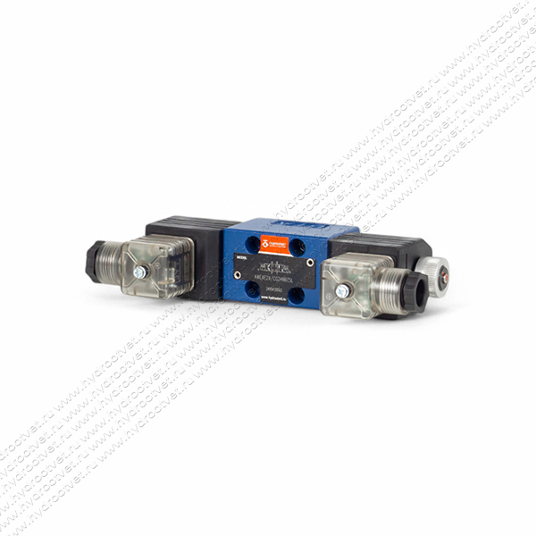 4WE4E2X/CG24N9Z5L - Гидрораспределитель золотниковый Ду 4 (CETOP02) с электроуправлением, схема E (44), электроуправление G24, возврат - пружинный