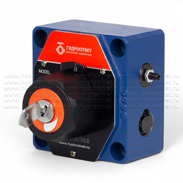 2FRM10-2X/50LB - Регулятор расхода Ду10 для монтажа на плиту, номинальный расход 50 л/мин, регулировка компенсатора - В = есть