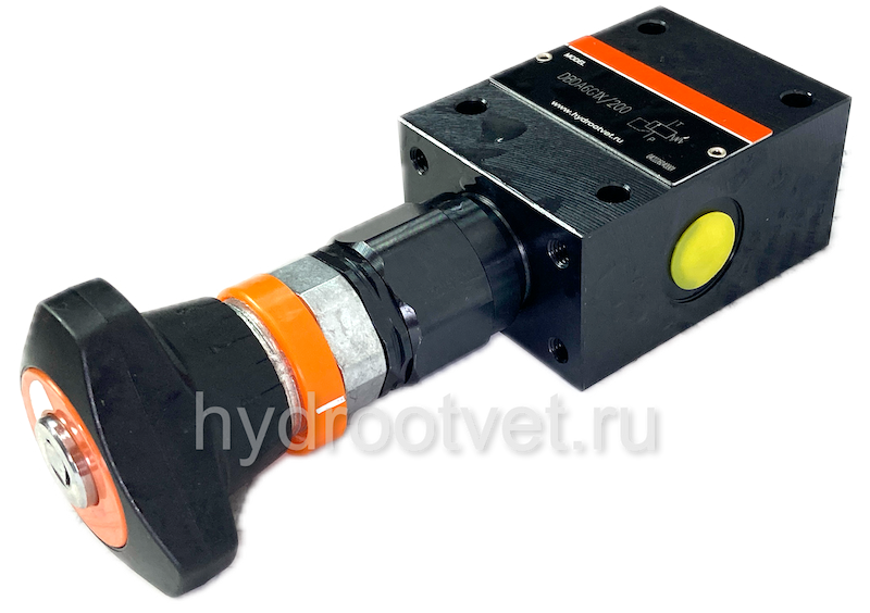 DBDA6G1X/100 - Предохранительный клапан прямого управления Ду6, давление регулировки до 100 бар, тип монтажа - резьбовой, элемент регулировки A = рукоятка с ключом