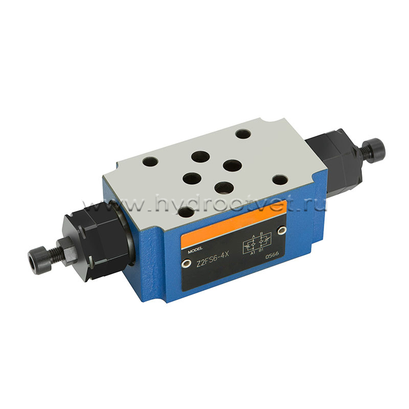 Z2FS6-7-4X/2QV - Дроссель Ду 6 модульного монтажа, в канале А и В, настройка 2Q = Стандартная