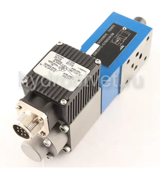 ZDBEE6VP2-1X/315G24K31M - Пропорциональный предохранительный клапан Ду6 (расход до 30 л/мин), давление регулировки до 315 бар, встроенные усилитель = есть, монтаж - модульный