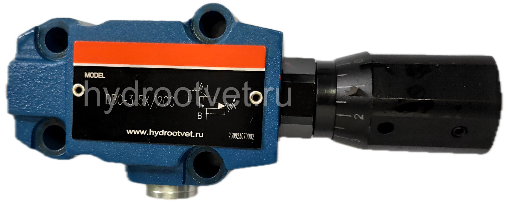 DBC30-2-5X/350 - Предохранительный клапан Ду32 с давлением настройки до 350 бар, управление - X и Y - внутренние