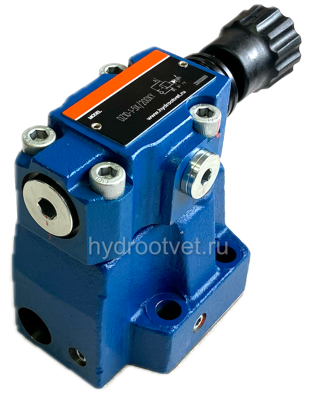 DZ10-2-5X/200XY - Клапан последовательности непрямого действия Ду10, с обратным клапаном с давлением регулировки до 200 бар, каналы управления X и Y - внешние