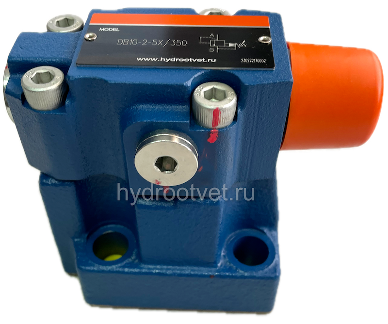 DB10-2-5X/50 - Предохранительный клапан Ду10 с давлением настройки до 50 бар, управление - X и Y - внутренние