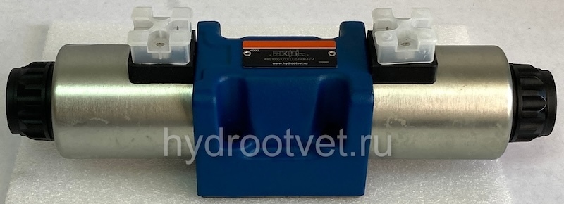 4WE10D5X/OFEG24N9K4/M - Гидрораспределитель золотниковый Ду 10 (серия 5X) с электроуправлением G24, схема D (574А/ОФ), возврат - OF = без пружины, с фиксатором