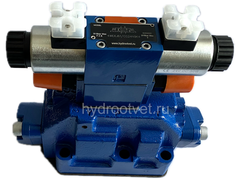 4WEH22D7X/6EW110N9S2K4 - Гидрораспределитель с электроуправлением Ду25 схема D (574А), напряжение W110, каналы управления X и Y - внешние