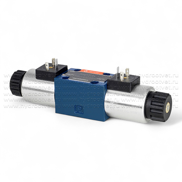 4WE6E61/CG24N9K4 - Гидрораспределитель золотниковый Ду 6 с электроуправлением, схема E (44), электроуправление G24, возврат - пружинный