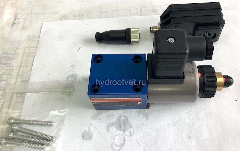 DBETE-6X/350G24K31A1V - Пропорциональный предохранительный клапан Ду6 (пилот), давление регулировки до 350 бар, встроенные усилитель = есть
