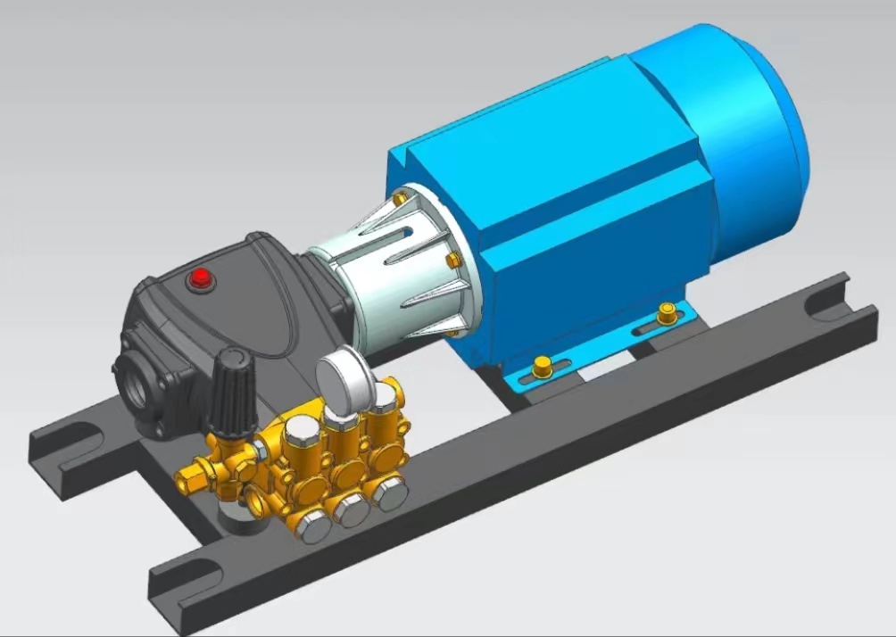 GPW-2821-3KW - Мотор-насосная группа для воды, на раме, давление 30 бар, 50 л/мин, 3 кВт, 380В/50Гц, корпус насоса из бронзы