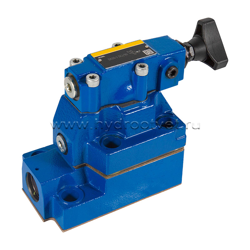 DA30-2-5X/200-17 - Разгрузочный предохранительный клапан Ду32 с давлением настройки до 200 бар, с разностью срабатывания в 17%, внешний дренаж - нет