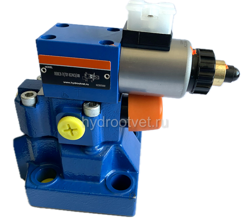 DBEM20-7X/50XYG24K4M - Пропорциональный предохранительный клапан без усилителя, Ду25, регулировка давления до 50 бар, сигнал управления 1600 мА