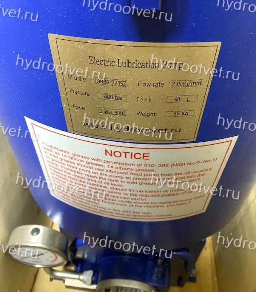 DRB1-P120Z - Станция смазки электрическая для двухлинейных систем, рабочее давление до 400 бар, подача 120 мл/мин, мощность двигателя 0,37 кВт, объем бака 30 литров; тип станции - Одиночная станция