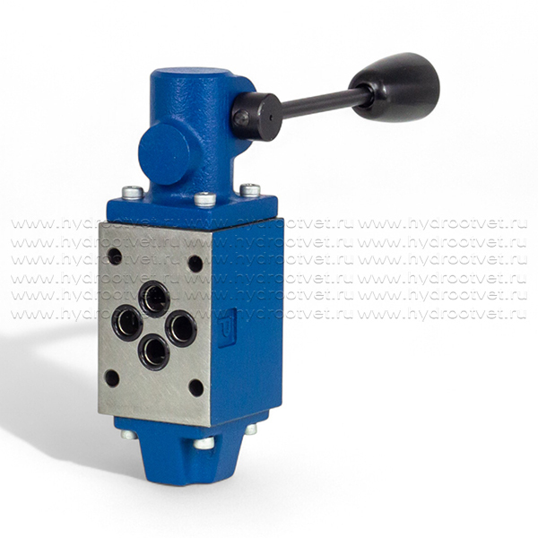4WMM6G50 - Гидрораспределитель Ду 6 с ручным управлением, схема G (64), возврат - пружинный