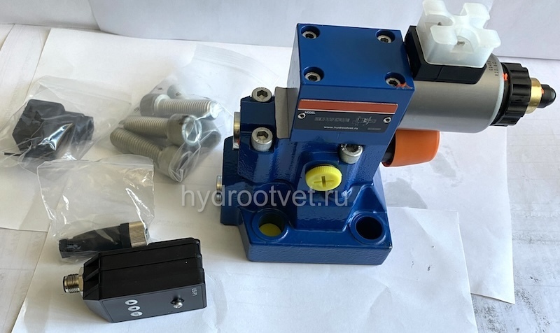 DBEME20-7X/50Y-8G24K31A1M - Пропорциональный предохранительный клапан со встроенным усилителем (OBE), Ду25, 0–10 В, регулировка давления до 50 бар, сигнал управления 0–10 В, катушка 800 мА