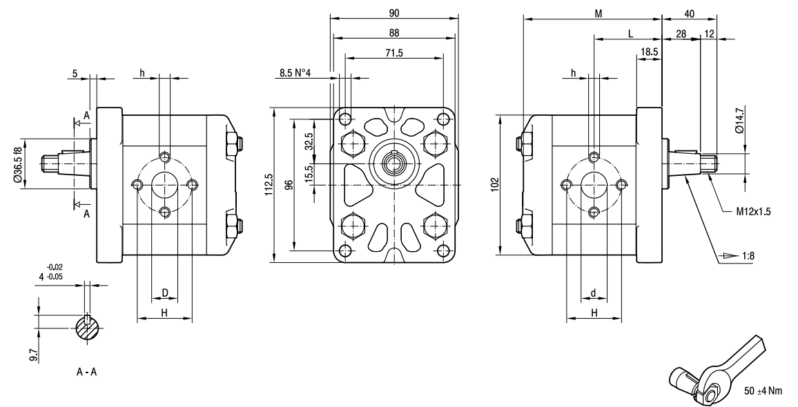 Гидравлические шестерёнчатые насосы серии ALP2-D-22