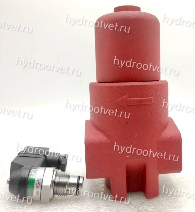 WKDFBN/HC330G10D1.1/-L24 - Напорный фильтр гидравлический одинарный модели DF тонкость фильтрации 10 мкм, типоразмер 330, вид присоединения: резьба G11/2, материал корпуса - чугун, рабочее давление до 420 бар, визуально-электрический (лампа с напряжением