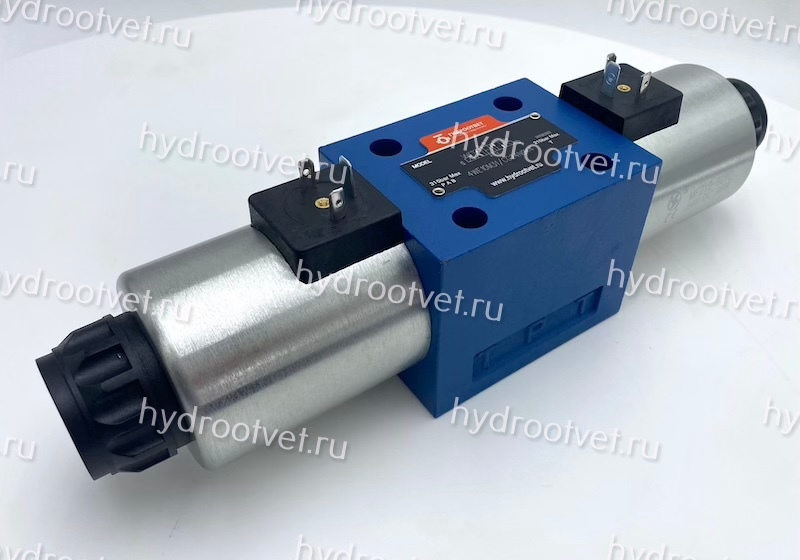 4WE10M31/CG24N9K4 - Гидрораспределитель золотниковый Ду 10 с электроуправлением G24, схема M (24), возврат - пружинный