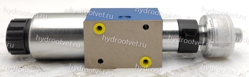 4WE6D6X/СG24N9K4/QMBG24 - Гидрораспределитель с датчиком положения золотника, Ду 6 с электроуправлением, схема D (574А), электроуправление G24, возврат - пружинный