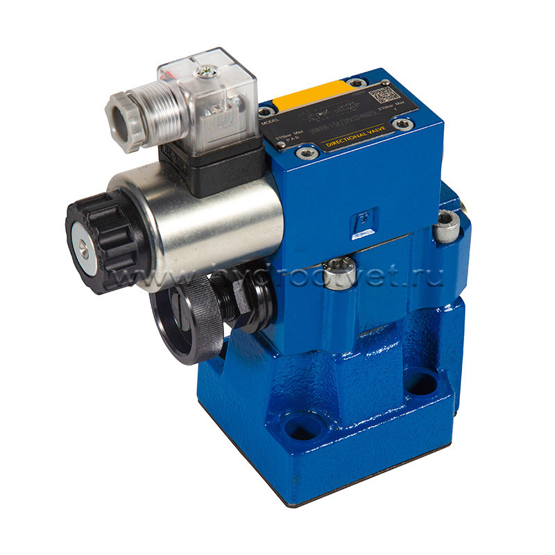 DBW10B2-5X/315CW110-50N9K4 - Предохранительный клапан Ду10 с давлением настройки до 315 бар, управление - X и Y - внутренние с разгрузкой B = открыт с электроуправлением W110