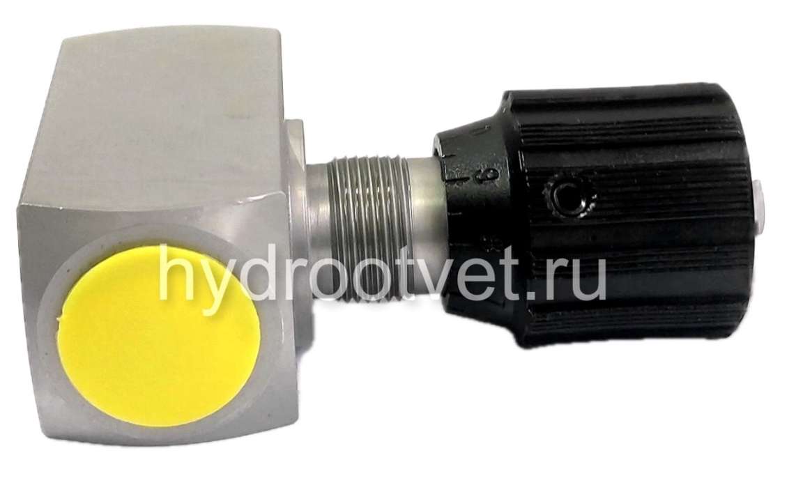DRV12-1-10/V - Дроссель трубного монтажа c рукояткой, G1/2, обратный клапан - есть