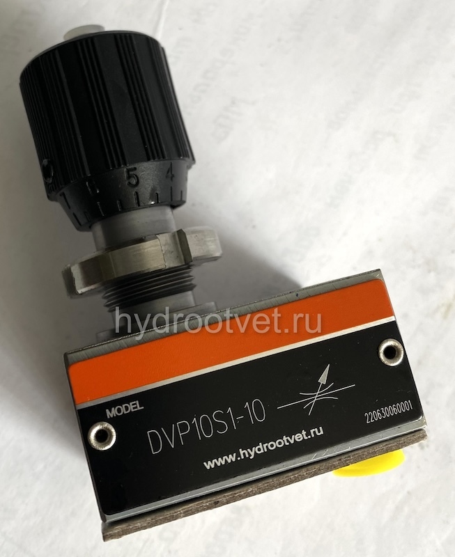 DRVP10-1-10 - Дроссель с обратным клапаном на плиту c рукояткой, Ду10